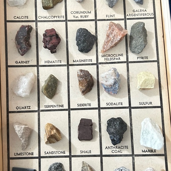 1960’s Rock and Mineral Collection Display - Picture 2 of 3